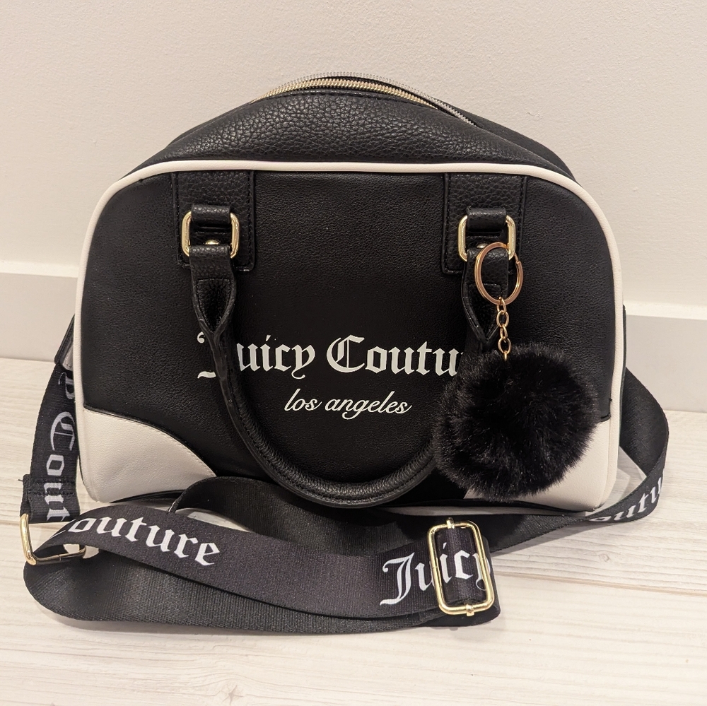 Juicy Couture Black and White Bowler Bag